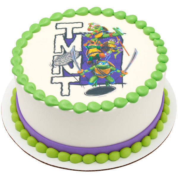 TMNT Mutant Mayhem Surface Time! Edible Cake Topper Image