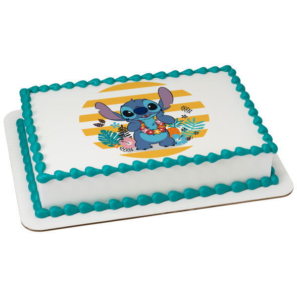 Stitch - Edible Cake Topper - 11.7 x 17.5 Inches 1/2 Sheet rectangular 