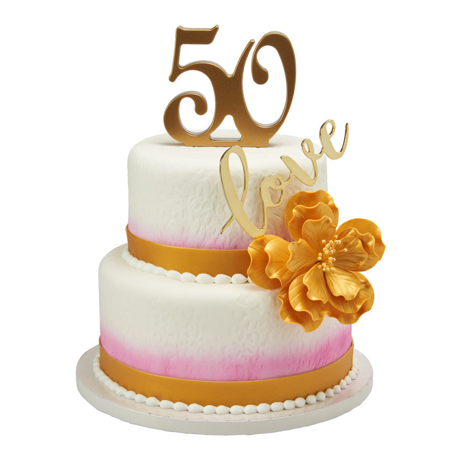 50th Anniversary Gold Monogram