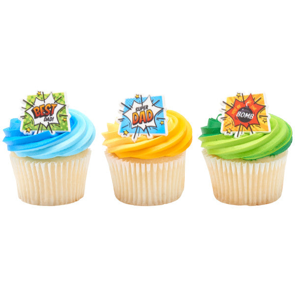 Super Dad Assortment Cupcake Rings