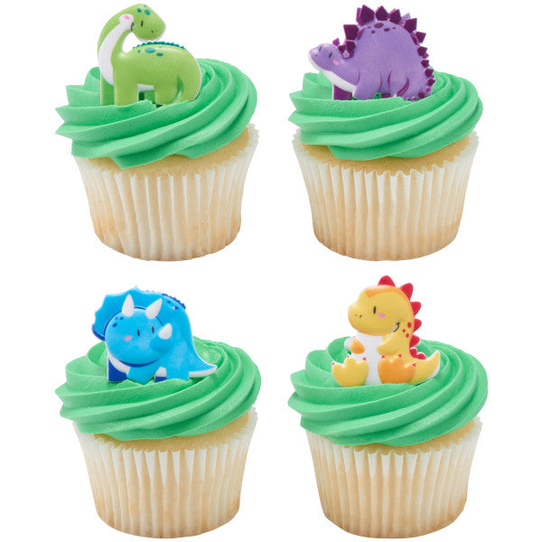 Cutesy Dinosaurs Cupcake Rings