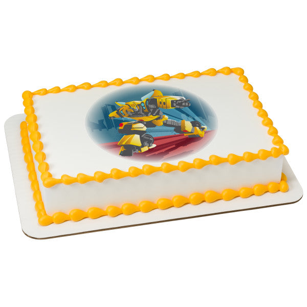 Imagen comestible para decoración de tartas de Transformers Bumble Bee