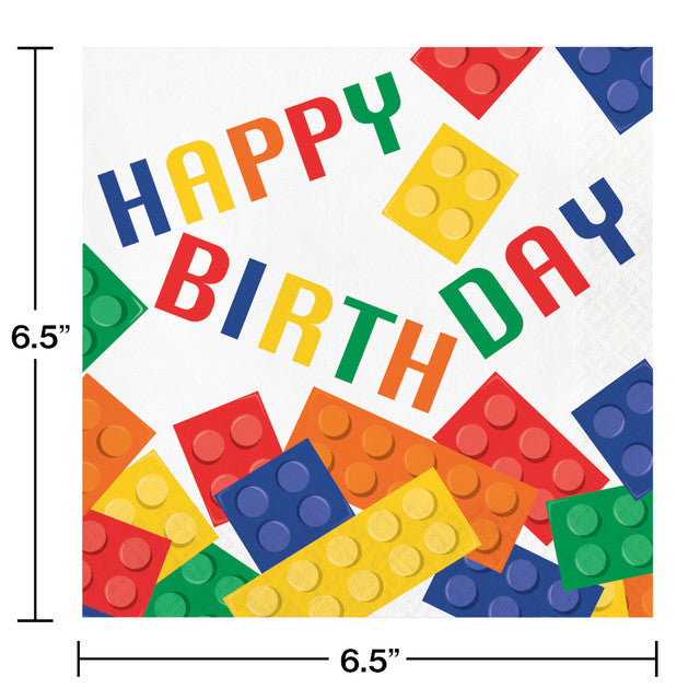 Block Party Happy Birthday Luncheon Napkins