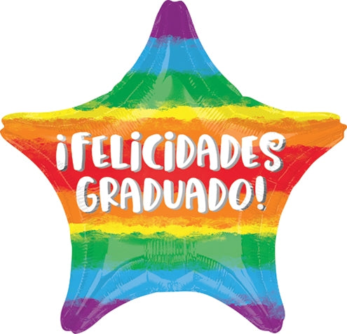 Globo Felicidades Graduado Arcoiris