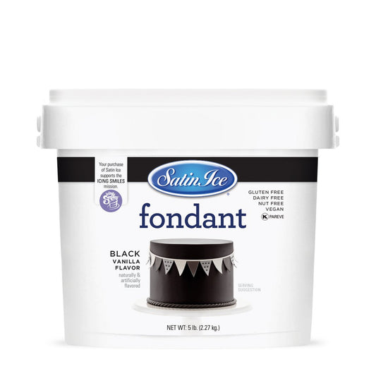 Black Vanilla Fondant - 5lb Pail