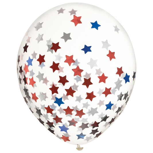 Globos patrióticos de látex de 12", 6 unidades