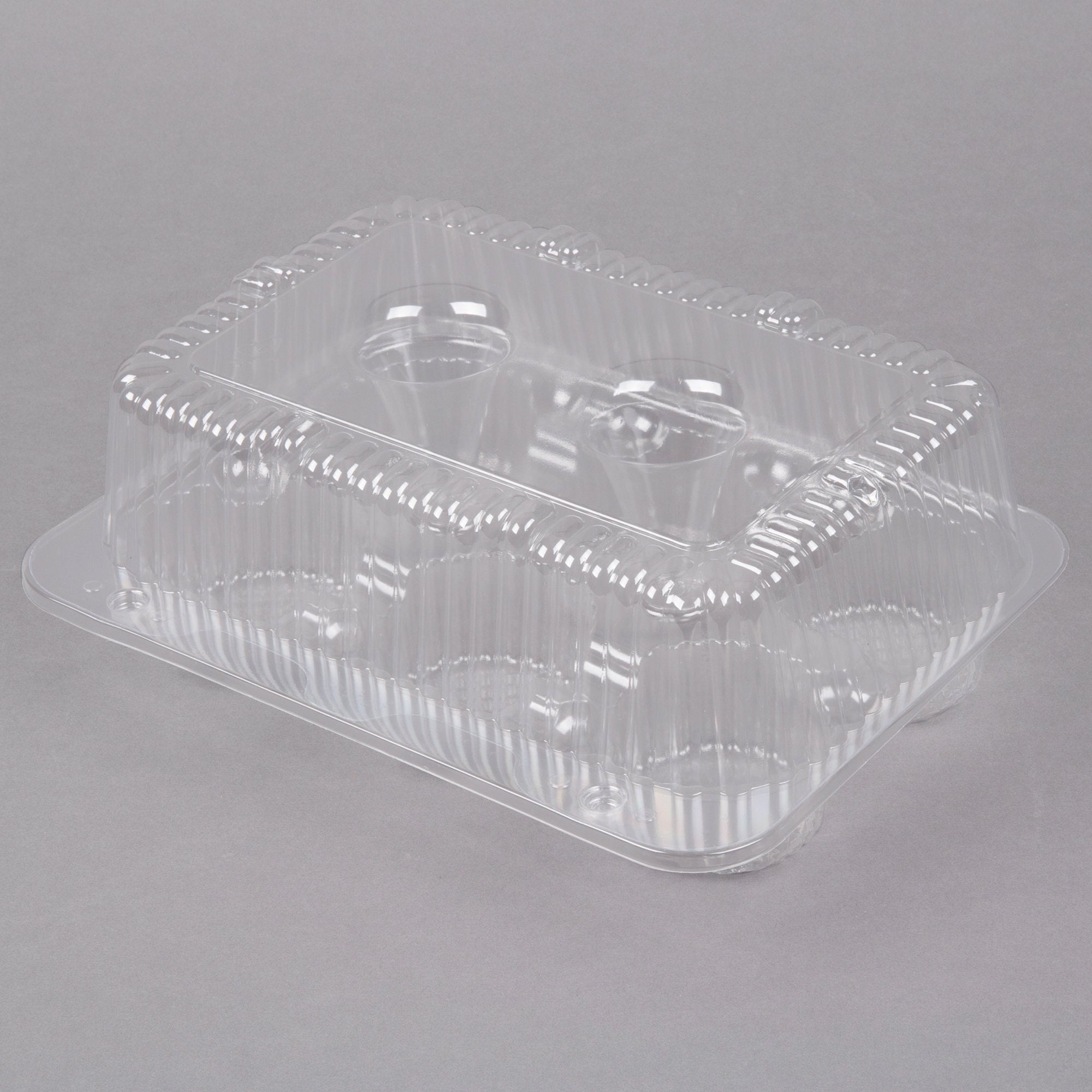 Large Muffin Cupcake Container Plastic with Hinged Lid