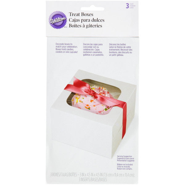 Cajas individuales para cupcakes blancas