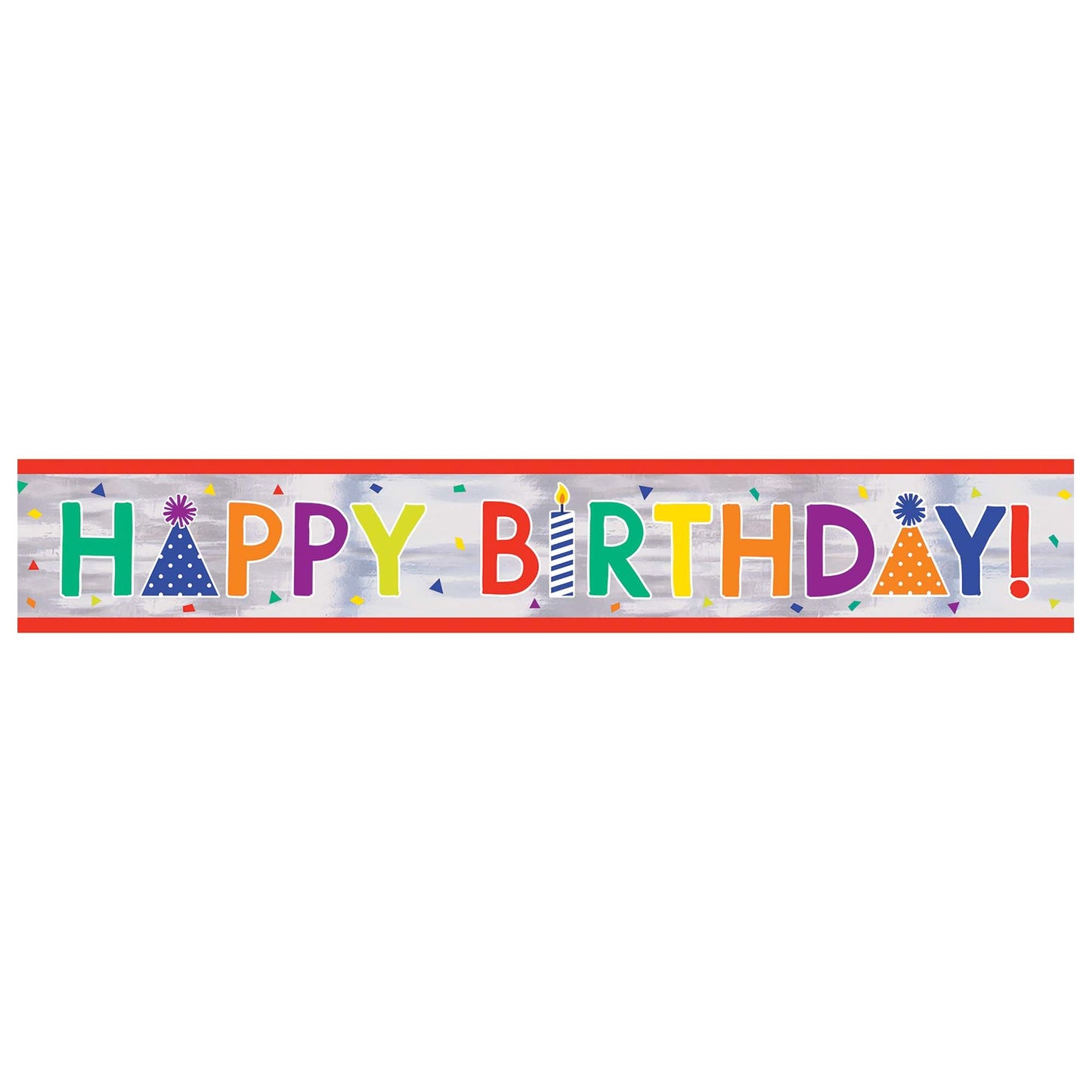 Confetti Time Birthday Foil Banner, 1ct