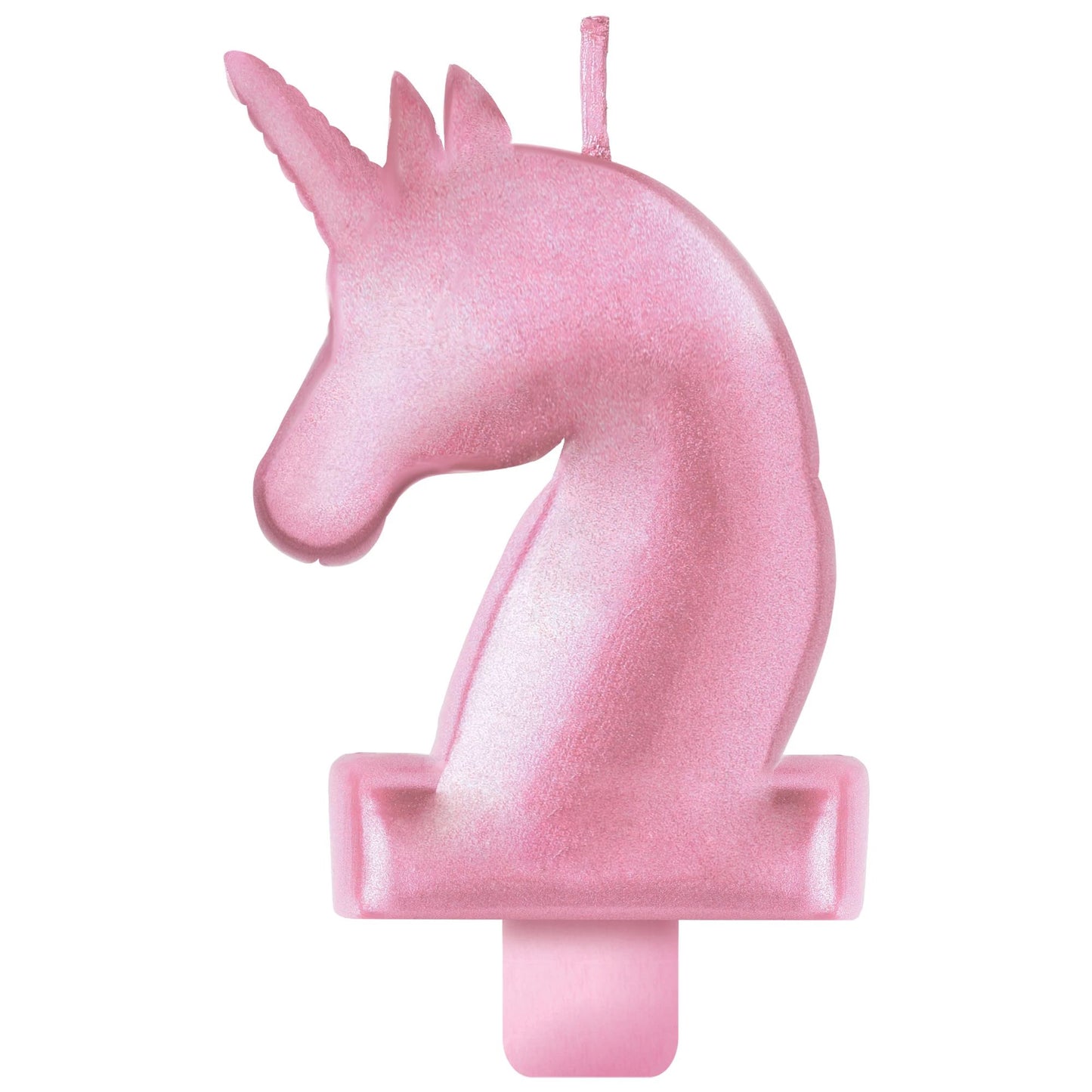 Vela de cumpleaños metálica con unicornio encantado, 1 u.