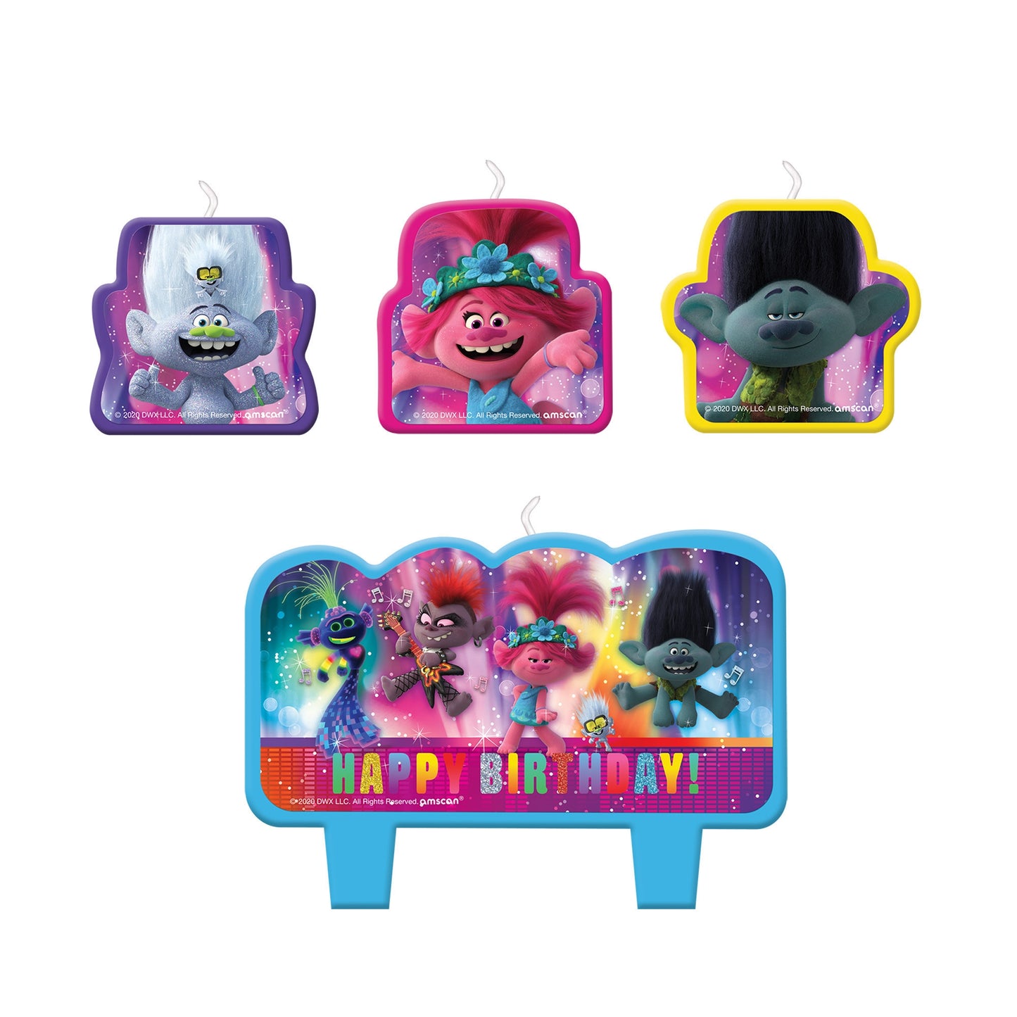 ©Trolls World Tour Birthday Candle Set of