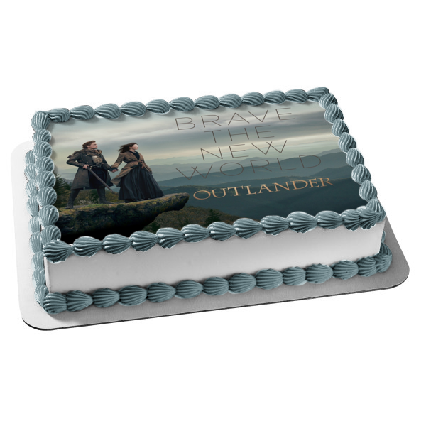 Outlander Claire Frasier Jamie Frasier Mountaintop Edible Cake Topper Image ABPID21845