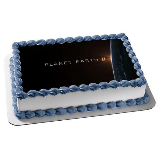 Planet Earth 2 Outer Space Background Edible Cake Topper Image ABPID27048