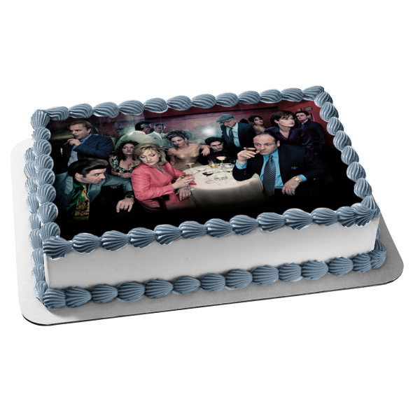 The Sopranos Tony Soprano Jennifer Melfi Paulie Gualtieri Carmela Soprano Adriana La Cerva Silvio Dante Edible Cake Topper Image ABPID27103