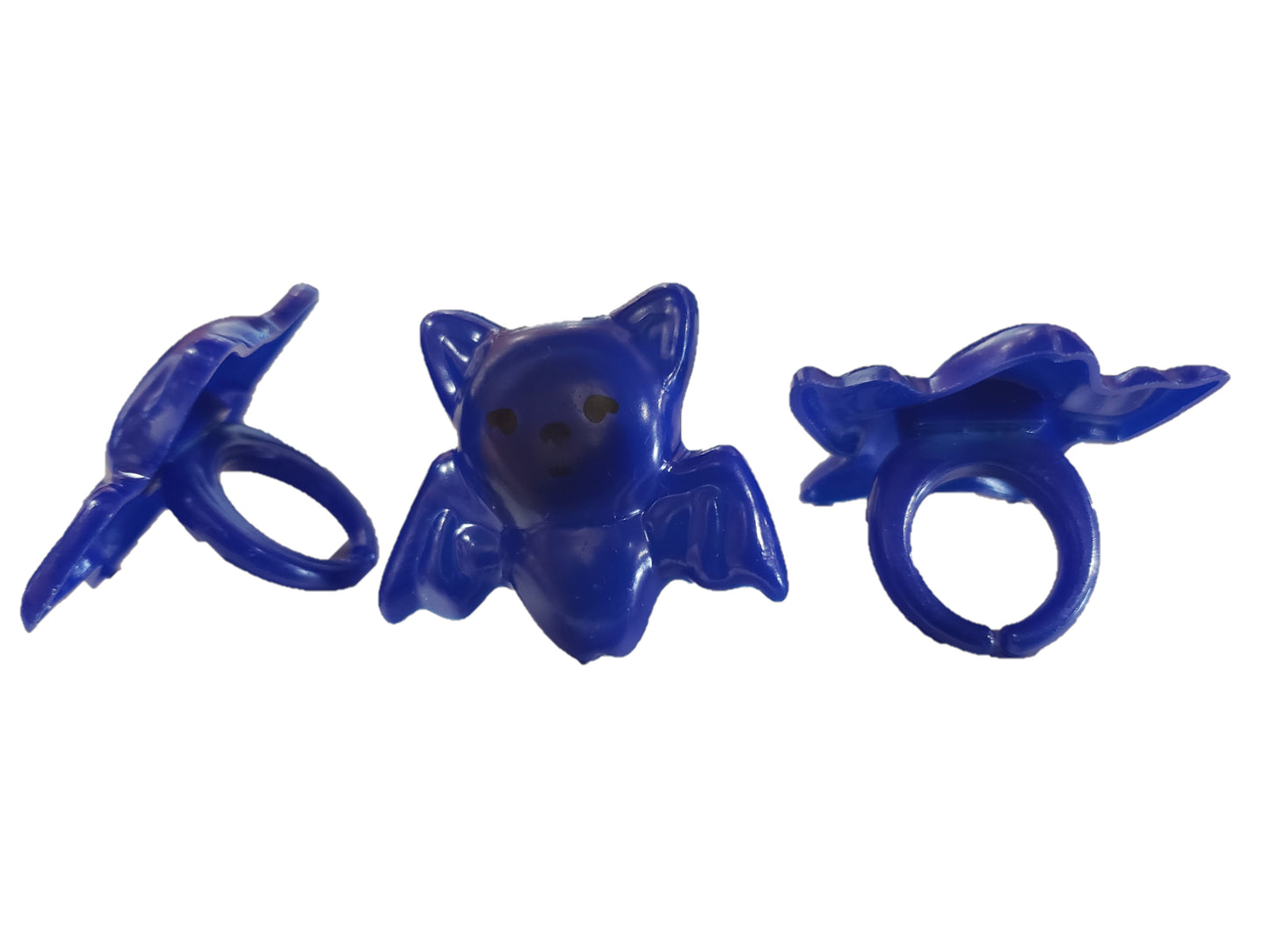 11ct. Anillos de cupcake de Halloween de murciélago azul