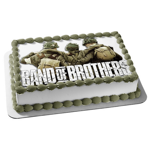 Band of Brothers Logo Soldiers Edible Cake Topper Image ABPID27119