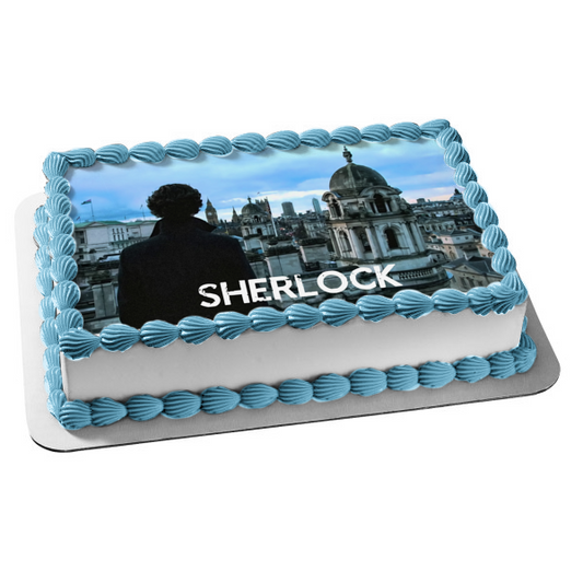 Sherlock Sherlock Holmes Overlooking the City Edible Cake Topper Image ABPID27129