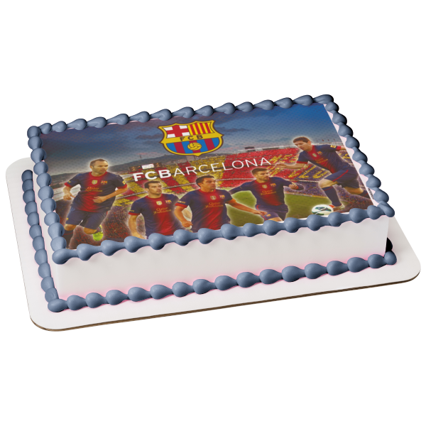 Order FC Barcelona Logo Photo Cake Online : DIZOVI Bakery