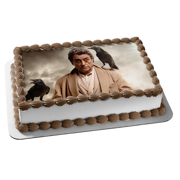 American Gods Mr. Wednesday and Crows Edible Cake Topper Image ABPID26968