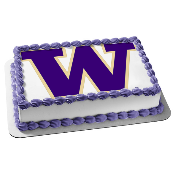 University of Washington Huskies Logo Edible Cake Topper Image ABPID27271