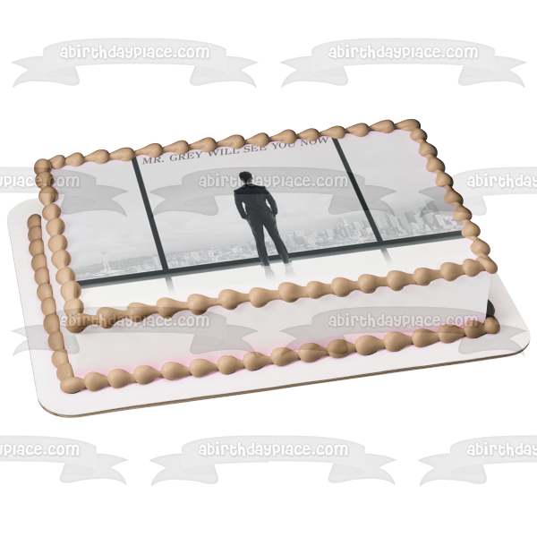 Adorno comestible para tarta cristiana de 50 sombras de Grey, imagen ABPID03309 