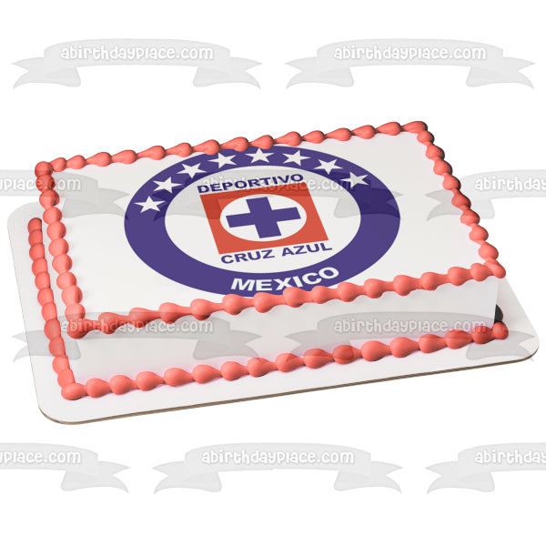 Imagen comestible para decoración de tarta con el logotipo del Cruz Azul Mexican Football Club ABPID10782 