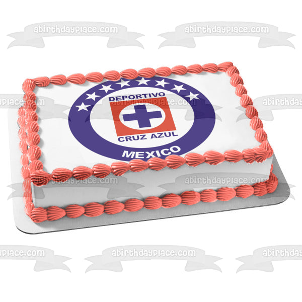 Imagen comestible para decoración de tarta con el logotipo del Cruz Azul Mexican Football Club ABPID10782 