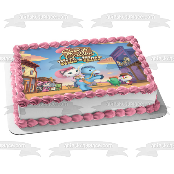 Disney Sheriff Callie's Wild West Sparky Deputy Peck Toby Priscilla Skunk Edible Cake Topper Image ABPID50507