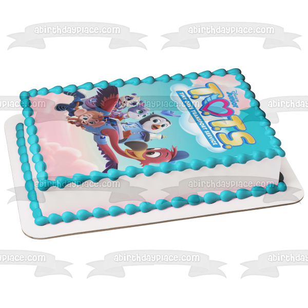 Servicio de Transporte Tots Tiny Ones T.Ot.S. Disney Junior Freddy el Flamenco KC El Koala Pip Kiki el Gatito Adorno comestible para tarta Imagen ABPID51017 