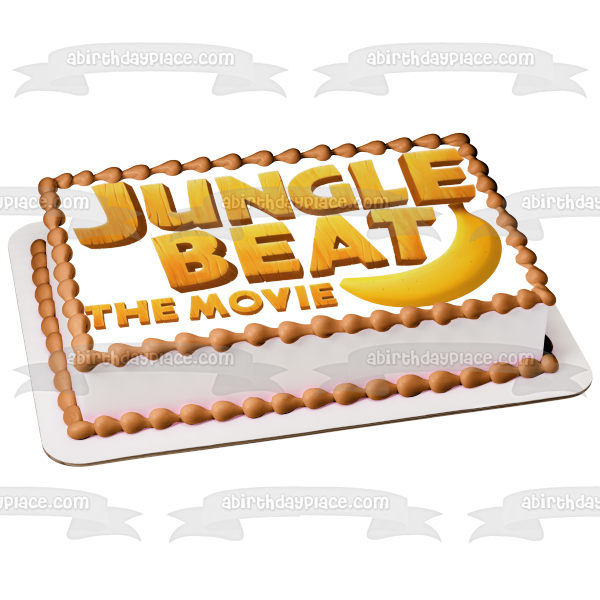 Decoración comestible para tarta con diseño de plátano de la película Jungle Beat ABPID51681 