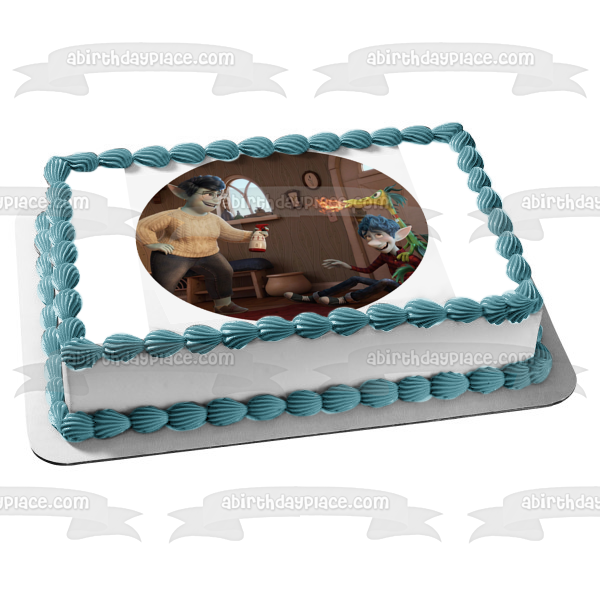 Disney Pixar Onward Ian Lightfoot Blazey Mamá Laurel Lightfoot Decoración comestible para tarta Imagen ABPID51051 