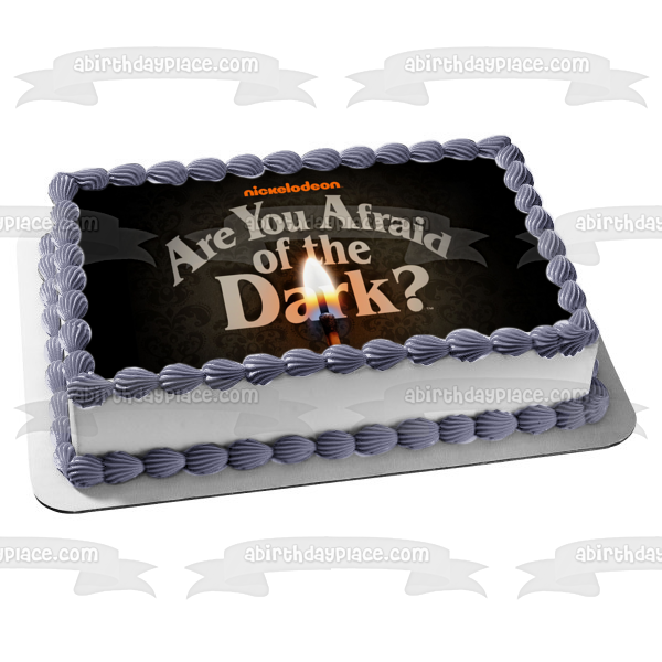 Are You Afraid of the Dark Nickelodeon Lit Match Black Background Edible Cake Topper Image ABPID51060