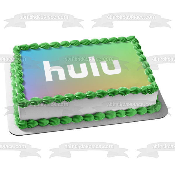 Imagen comestible para decoración de tarta con el logotipo de Hulu ABPID51305 