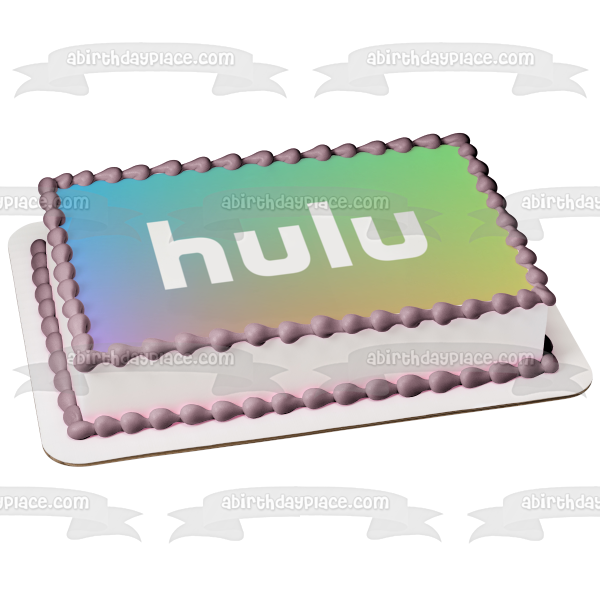 Imagen comestible para decoración de tarta con el logotipo de Hulu ABPID51305 