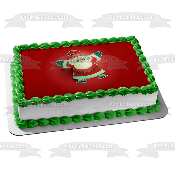 Adorno comestible para tarta de Navidad, Papá Noel, Kris Kringle, San Nick, imagen ABPID50637 