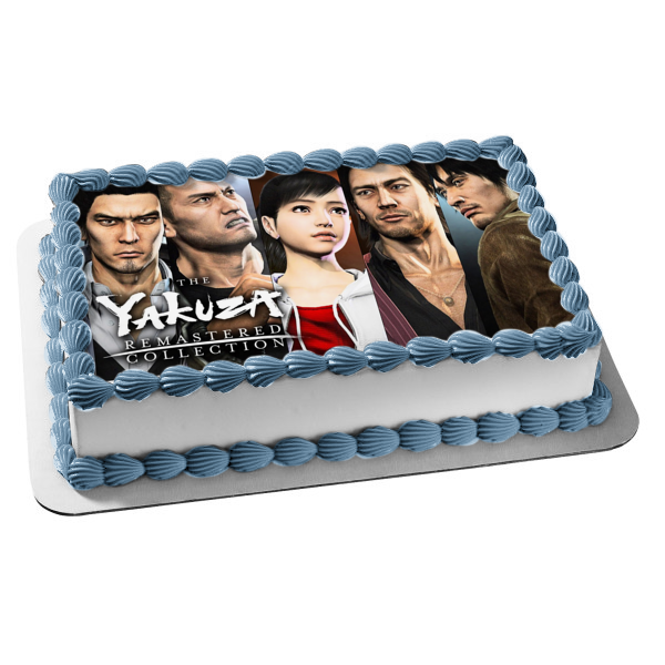 The Yakuza Remastered Collection Kazuma Kiryu Haruka Sawamura Goro Majima Ichiban Kasuga Takayuki Yagami Edible Cake Topper Image ABPID51904