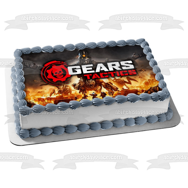 Decoración comestible para tarta de Gears Tactics Brumak Corpser Imagen ABPID51924 