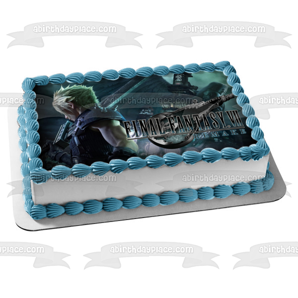 Final Fantasy 7 Remake Cloud Strife Edible Cake Topper Image ABPID51927