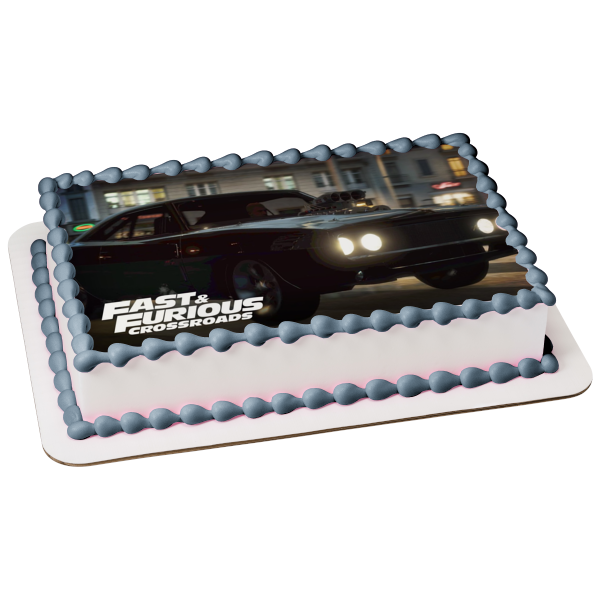 Fast and Furious Crossroads Dominic Toretto Race Car Edible Cake Topper Image ABPID51958