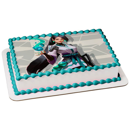 Valorant Sage Edible Cake Topper Image ABPID51709