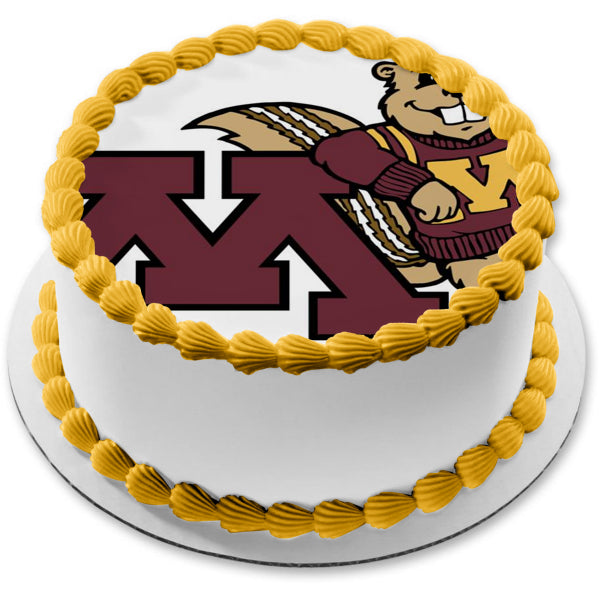 University Of Minnesota Gophers Logo Edible Cake Topper Image ABPID09870