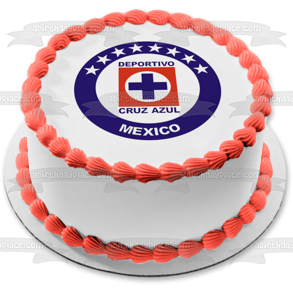 Imagen comestible para decoración de tarta con el logotipo del Cruz Azul Mexican Football Club ABPID10782 