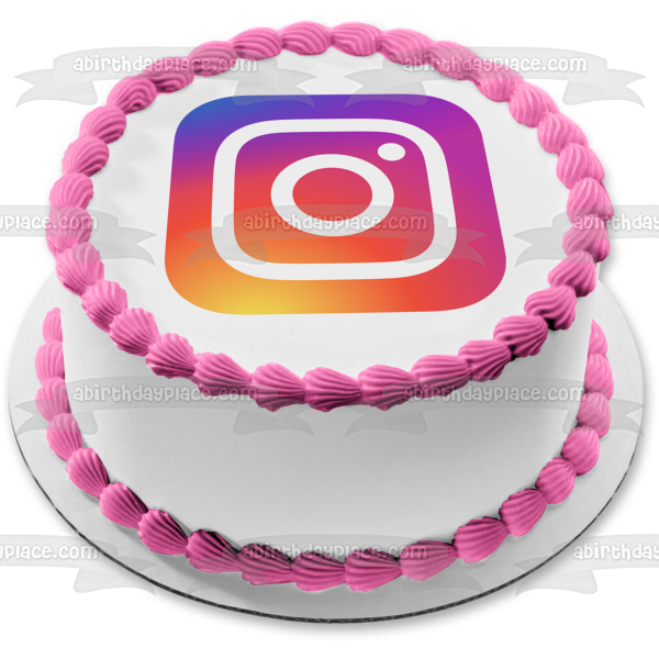 Imagen comestible para decoración de tarta con el logotipo de Instagram ABPID51773 