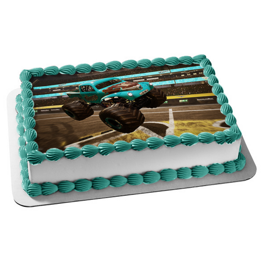 Decoración comestible para tarta con latigazo cervical de los titanes de acero de Monster Jam, imagen ABPID51911 