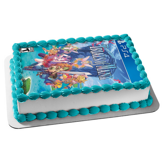 Trials of Mana Angela Duran Hawkeye Riesz Kevin Charlotte Video Game Cover Edible Cake Topper Image ABPID51922