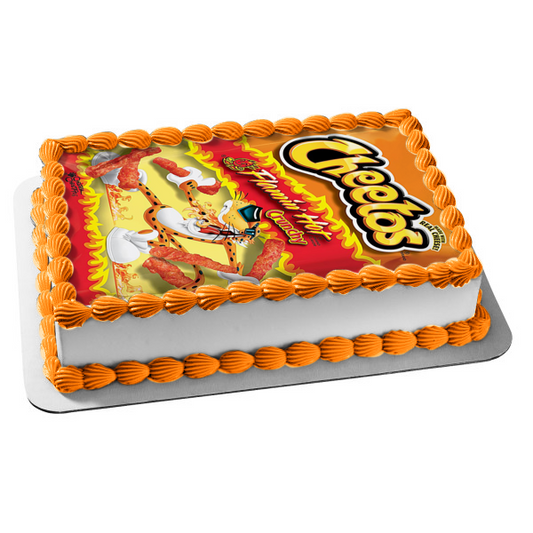 Cheetos Flamin' Hot Crunchy Edible Cake Topper Image ABPID52004