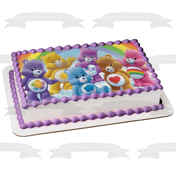 Ositos cariñosos y primos Funshine Bear Grumpy Bear Share Bear Harmony Bear Edible Cake Topper Imagen ABPID52007 