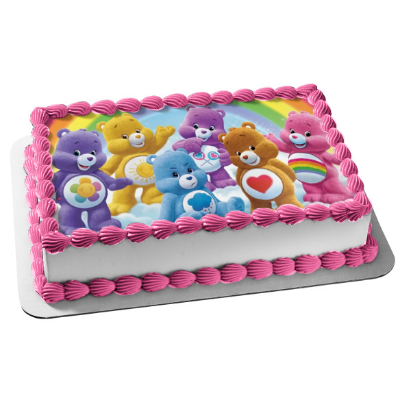 Care Bears and Cousins Funshine Bear Grumpy Bear Share Bear Harmony Bear Edible Cake Topper Image ABPID52007