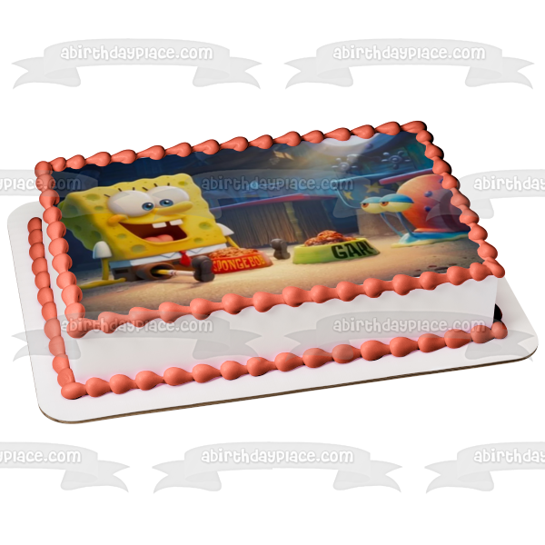 La película Bob Esponja: Esponja a la fuga Gary Imagen comestible para decoración de tarta ABPID52037 