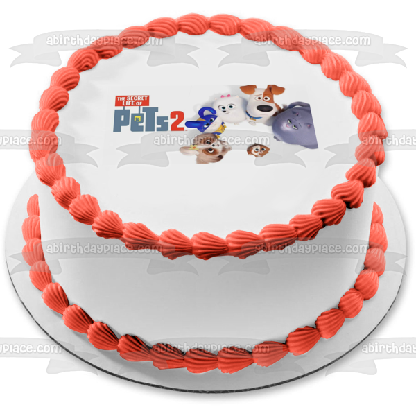 La vida secreta de tus mascotas 2 Max Chloe Gidget bola de nieve decoración comestible para tarta imagen ABPID51111 